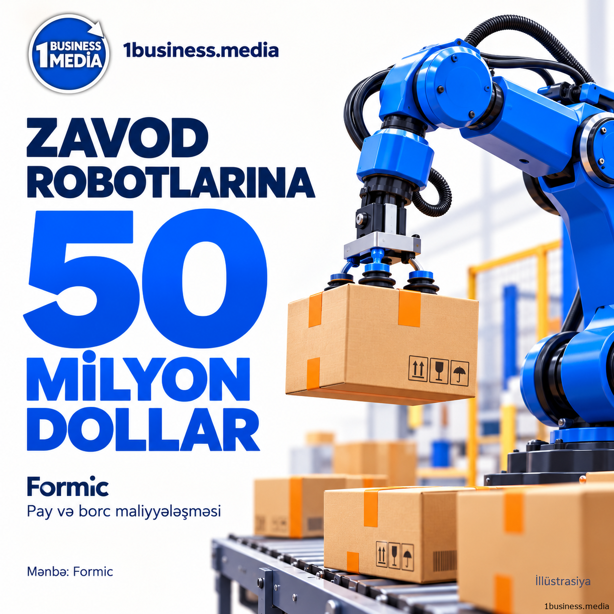 Zavodlarda robotların tətbiqinə 50 milyon dollarlıq maliyyə